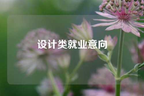 设计类就业意向