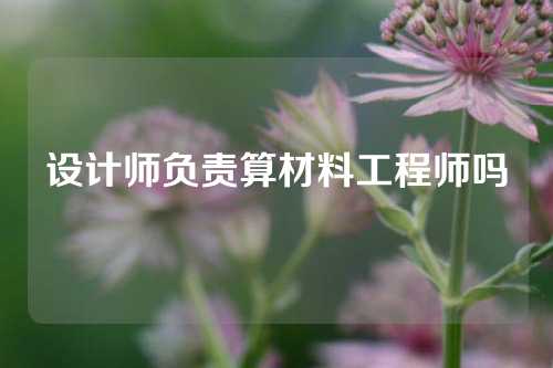 设计师负责算材料工程师吗