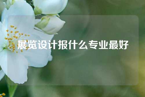 展览设计报什么专业最好