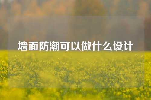 墙面防潮可以做什么设计