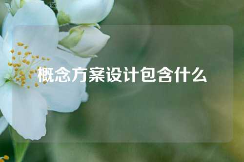 概念方案设计包含什么