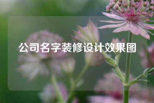 公司名字装修设计效果图