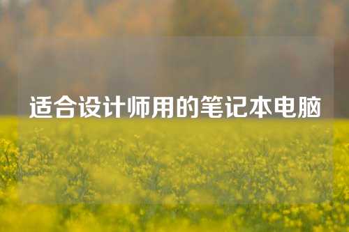 适合设计师用的笔记本电脑