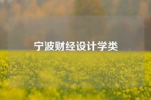 宁波财经设计学类