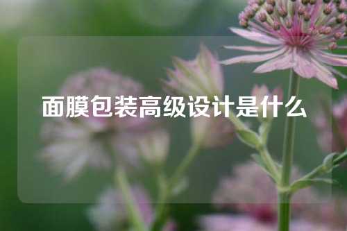 面膜包装高级设计是什么