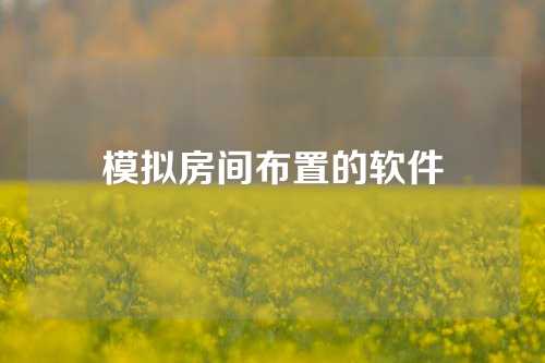 模拟房间布置的软件