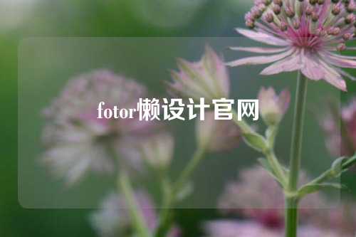 fotor懒设计官网