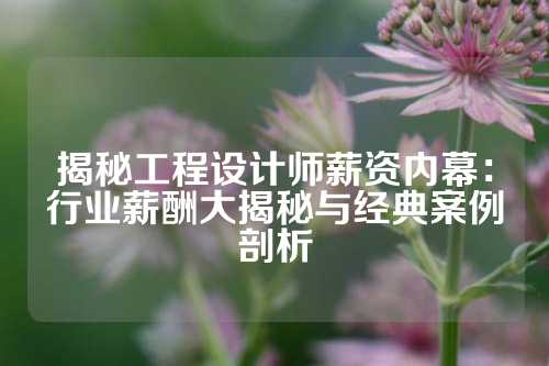 揭秘工程设计师薪资内幕：行业薪酬大揭秘与经典案例剖析