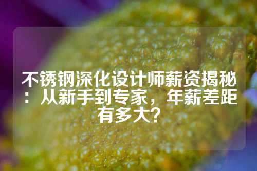 不锈钢深化设计师薪资揭秘：从新手到专家，年薪差距有多大？