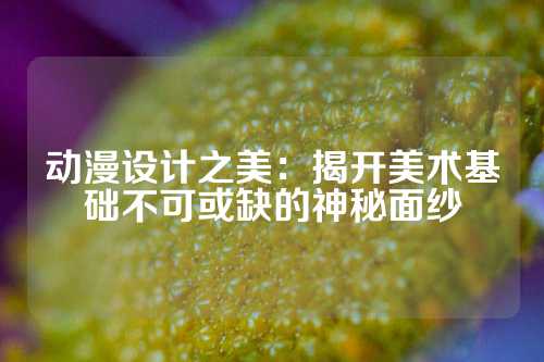 动漫设计之美：揭开美术基础不可或缺的神秘面纱