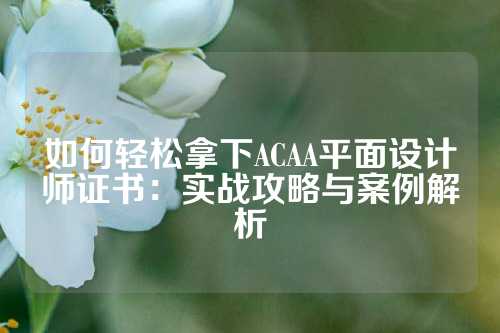 如何轻松拿下ACAA平面设计师证书：实战攻略与案例解析