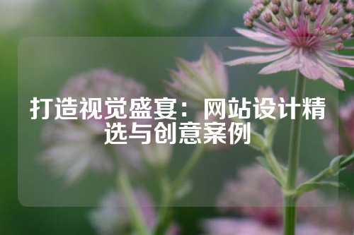 打造视觉盛宴：网站设计精选与创意案例