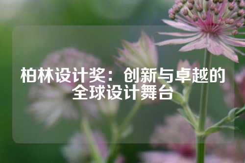 柏林设计奖：创新与卓越的全球设计舞台