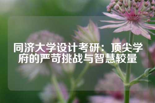 同济大学设计考研：顶尖学府的严苛挑战与智慧较量