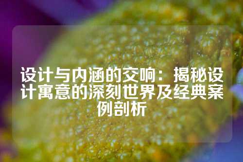 设计与内涵的交响：揭秘设计寓意的深刻世界及经典案例剖析