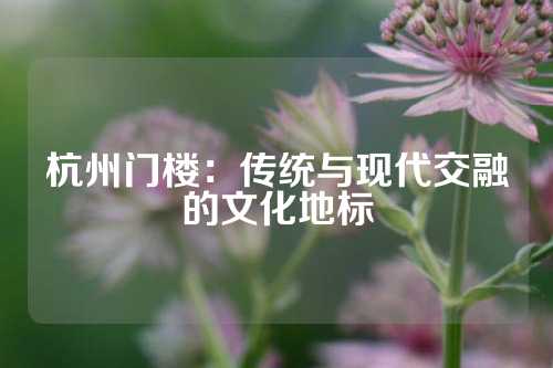 杭州门楼：传统与现代交融的文化地标