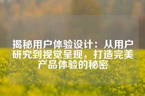 揭秘用户体验设计：从用户研究到视觉呈现，打造完美产品体验的秘密