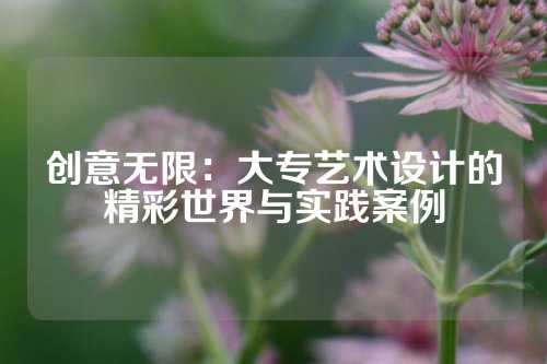 创意无限：大专艺术设计的精彩世界与实践案例