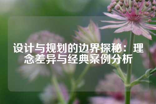 设计与规划的边界探秘：理念差异与经典案例分析