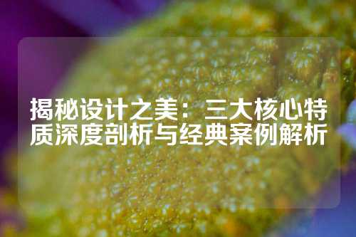 揭秘设计之美：三大核心特质深度剖析与经典案例解析