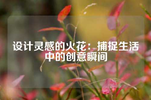 设计灵感的火花：捕捉生活中的创意瞬间