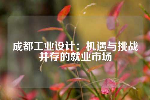 成都工业设计：机遇与挑战并存的就业市场